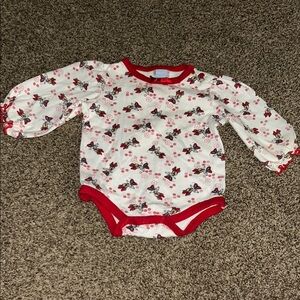 Vintage Minnie Mouse Long Sleeve Onesie
